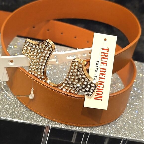 True Religion Rhinestone Horseshoe Buckle Belt main image 4